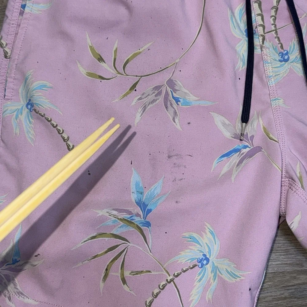 Billabong Sundays Layback Swim Trunks Mens XL All-Over Tropical Palm Tree Print